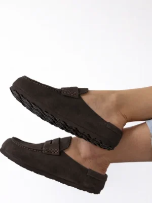 Buty wsuwane zamszowe