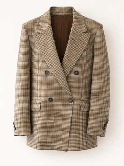 Marynarka oversize w drobną kratę