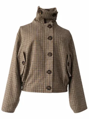 Kurtka w drobną kratę