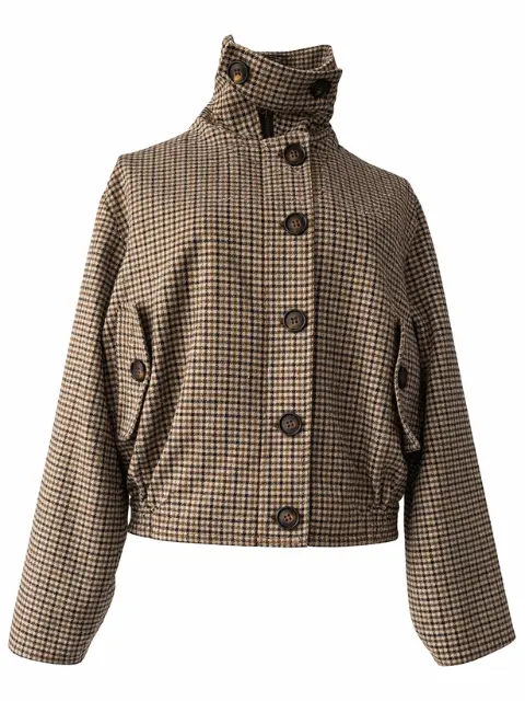 Kurtka w drobną kratę