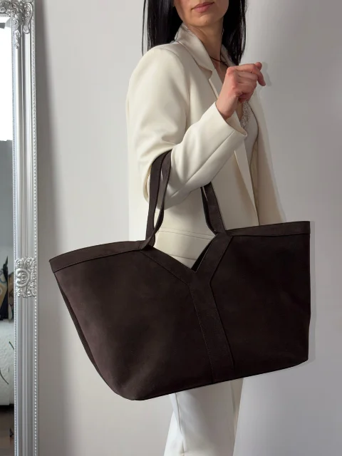 Torba zamszowa shopper bag