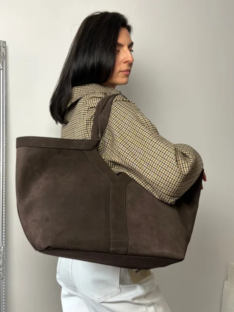 Torba zamszowa shopper bag