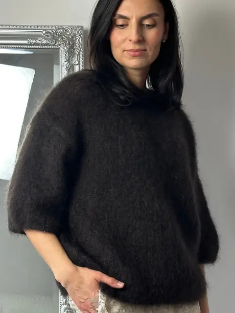 Delikatny sweter z kid moheru Delikatny sweter z kid moheru