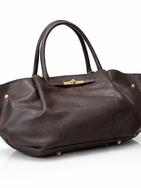 Skórzana torebka – czekoladowy brąz