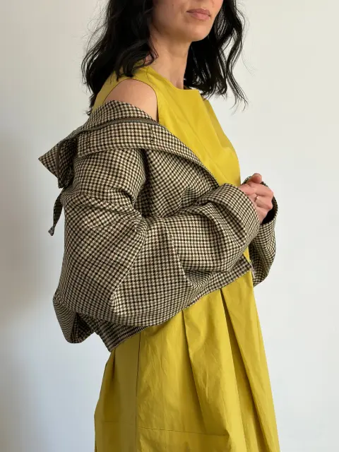 Sukienka bawełniana w odcieniu słonecznej żółci