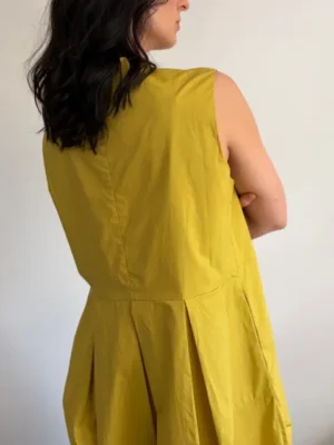 Sukienka bawełniana w odcieniu słonecznej żółci